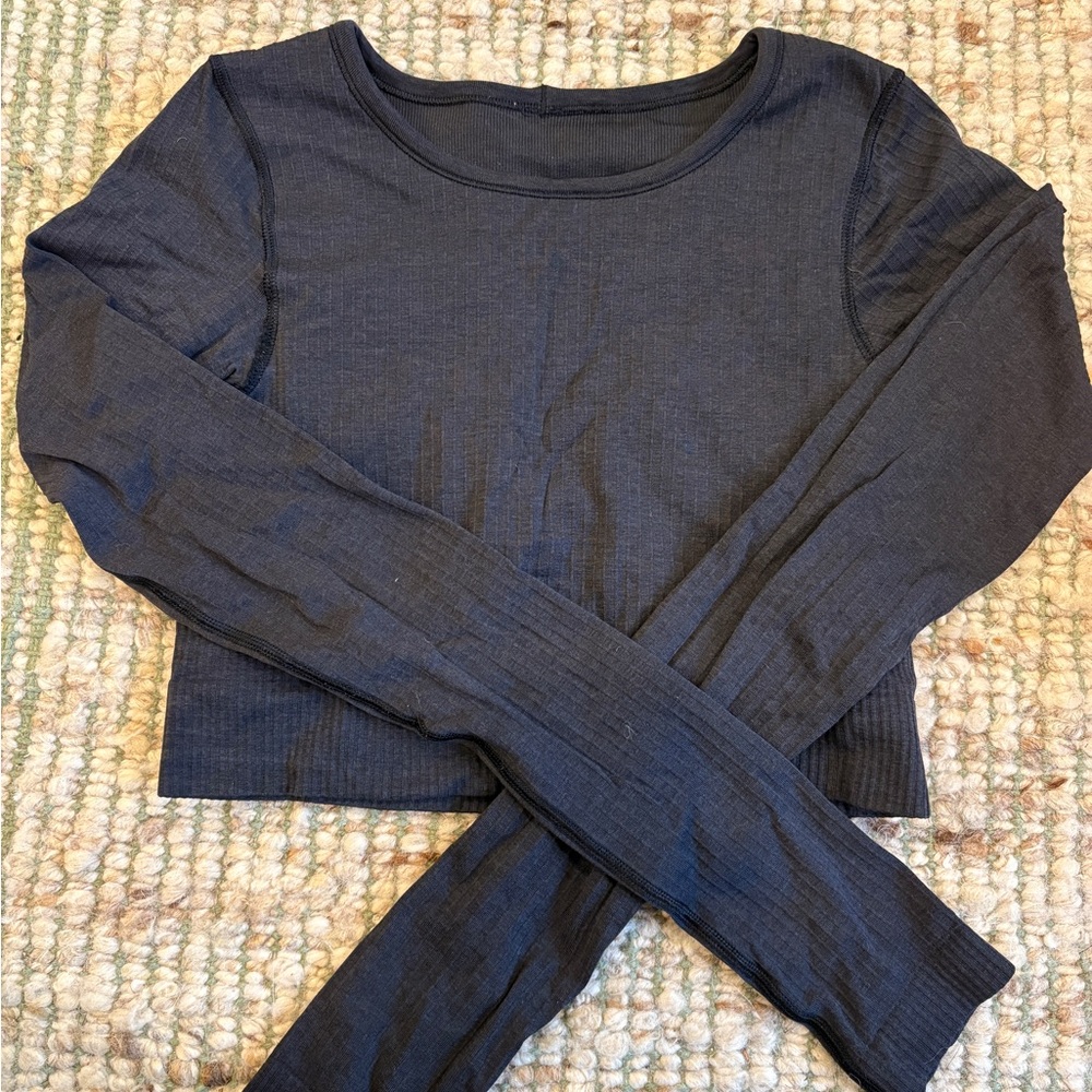 Lululemon Ebb to the Street Long Sleeve Shirt with Built in Bra